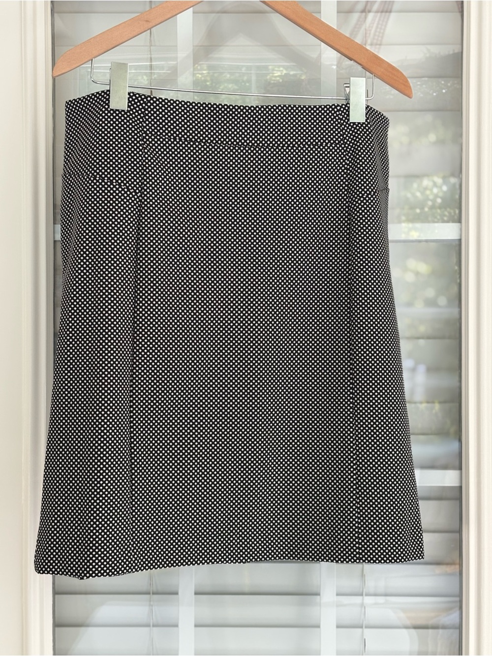 Michael Kors, Black and White, A-Line Skirt, XL, lined
